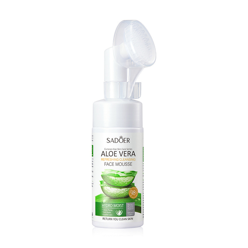 Зволожувальна пінка-мус для вмивання Sadoer Aloe Vera Refreshing Cleansing Face Mousse з алое вера, 120 мл